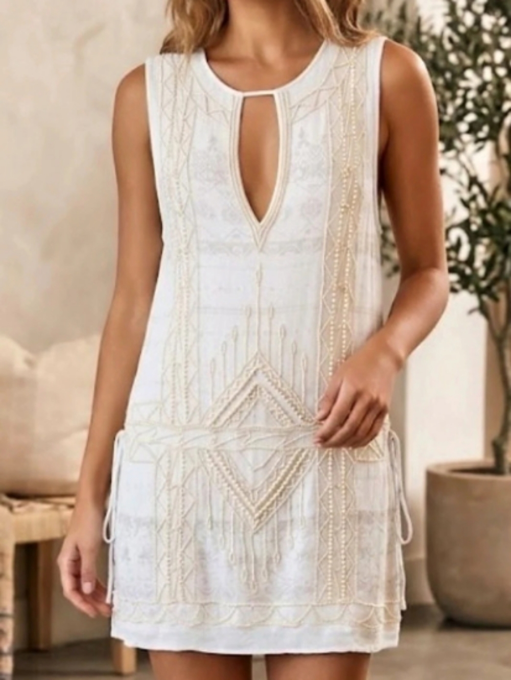 Free People Love Story Beaded Mini Dress (Sz S/M) Lux Romantic Cocktail Event